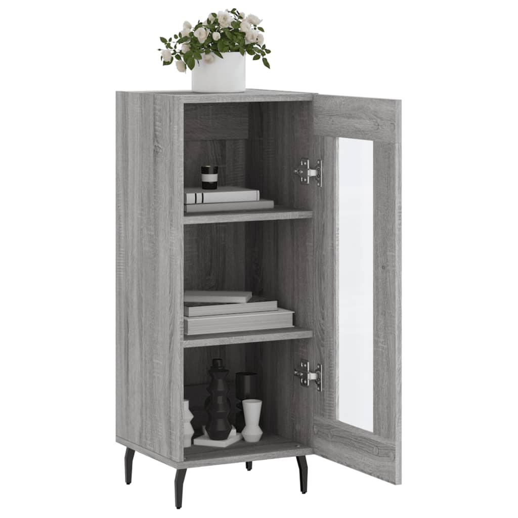 vidaXL Servantă, gri sonoma, 34,5x34x90 cm, lemn compozit vidaXL Servantă, gri sonoma, 34,5x34x90 cm, lemn compozit
