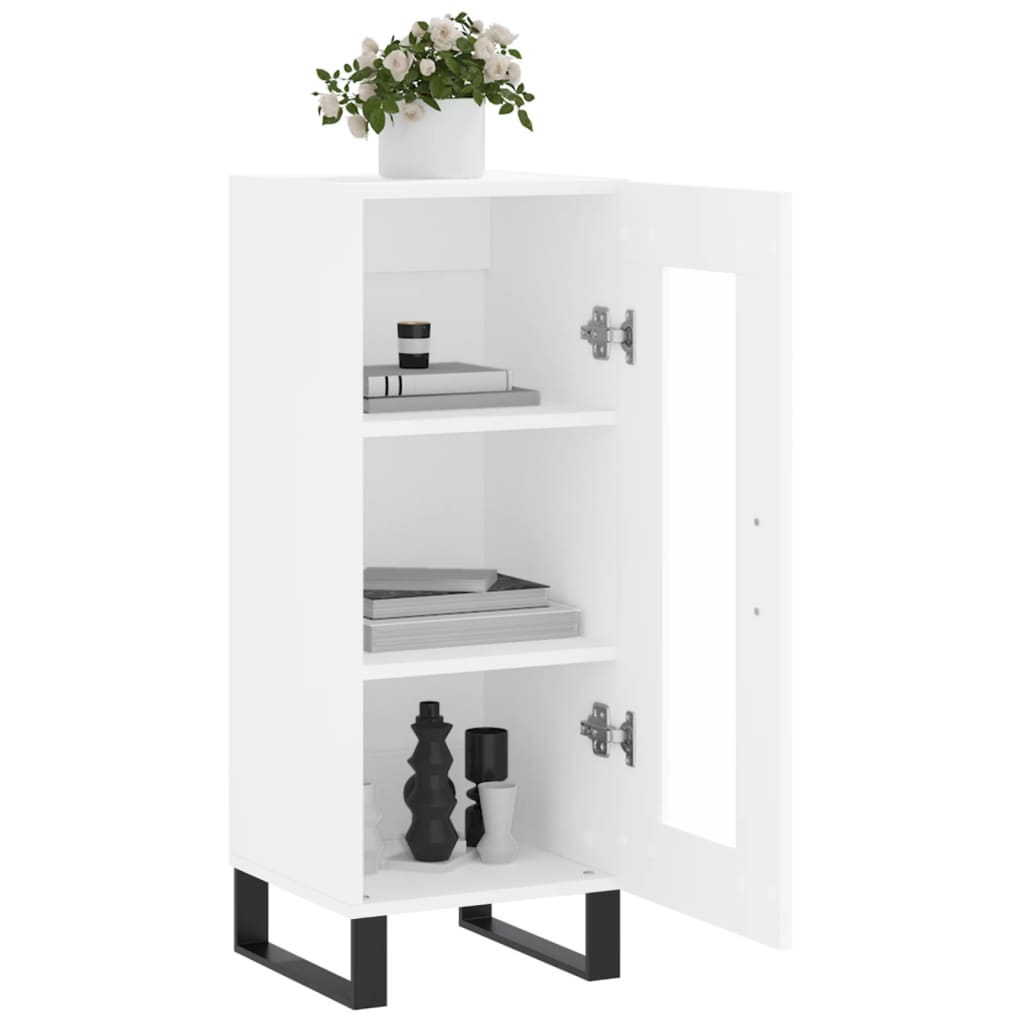 vidaXL Servantă, alb, 34,5x34x90 cm, lemn compozit vidaXL Servantă, alb, 34,5x34x90 cm, lemn compozit