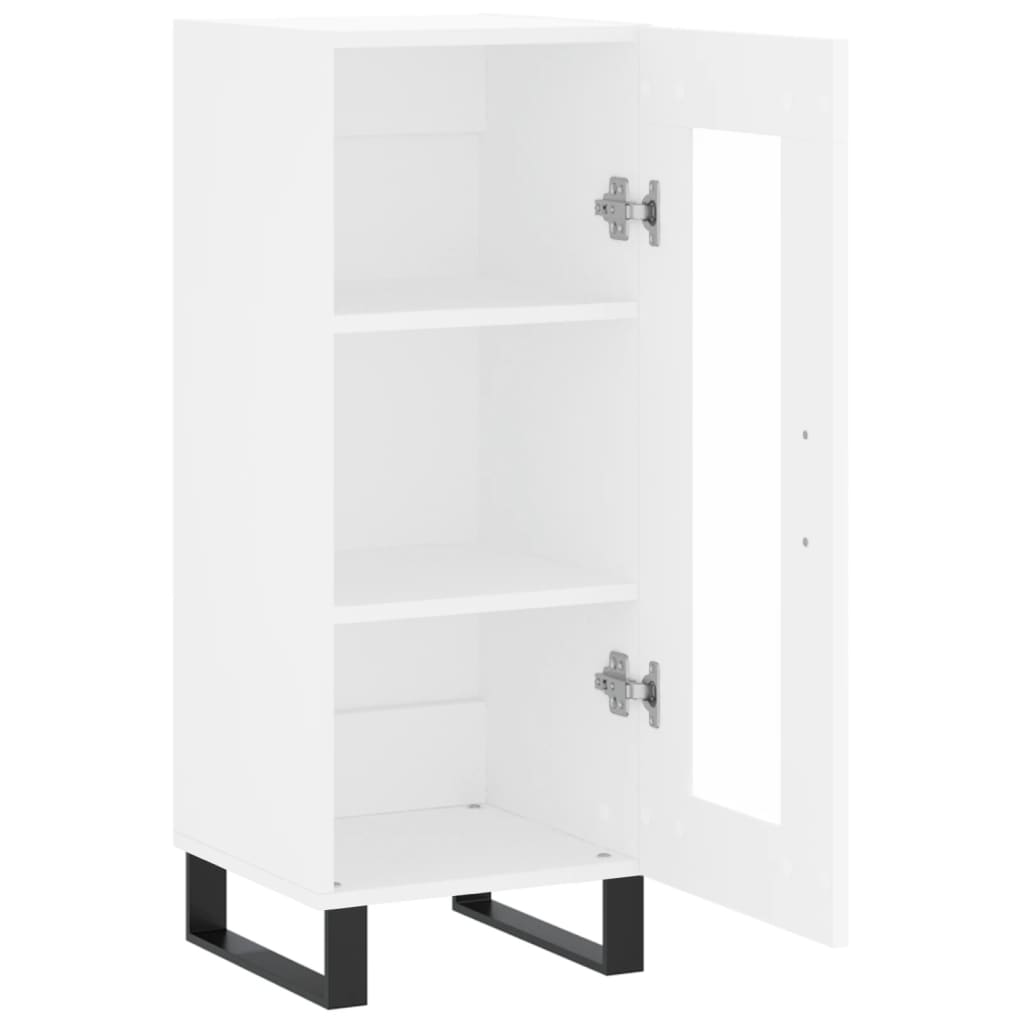 vidaXL Servantă, alb, 34,5x34x90 cm, lemn compozit vidaXL Servantă, alb, 34,5x34x90 cm, lemn compozit