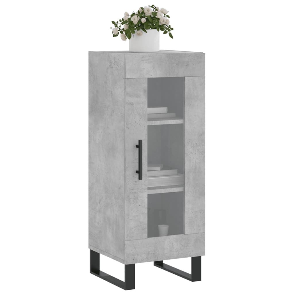 vidaXL Servantă, gri beton, 34,5x34x90 cm, lemn compozit vidaXL Servantă, gri beton, 34,5x34x90 cm, lemn compozit