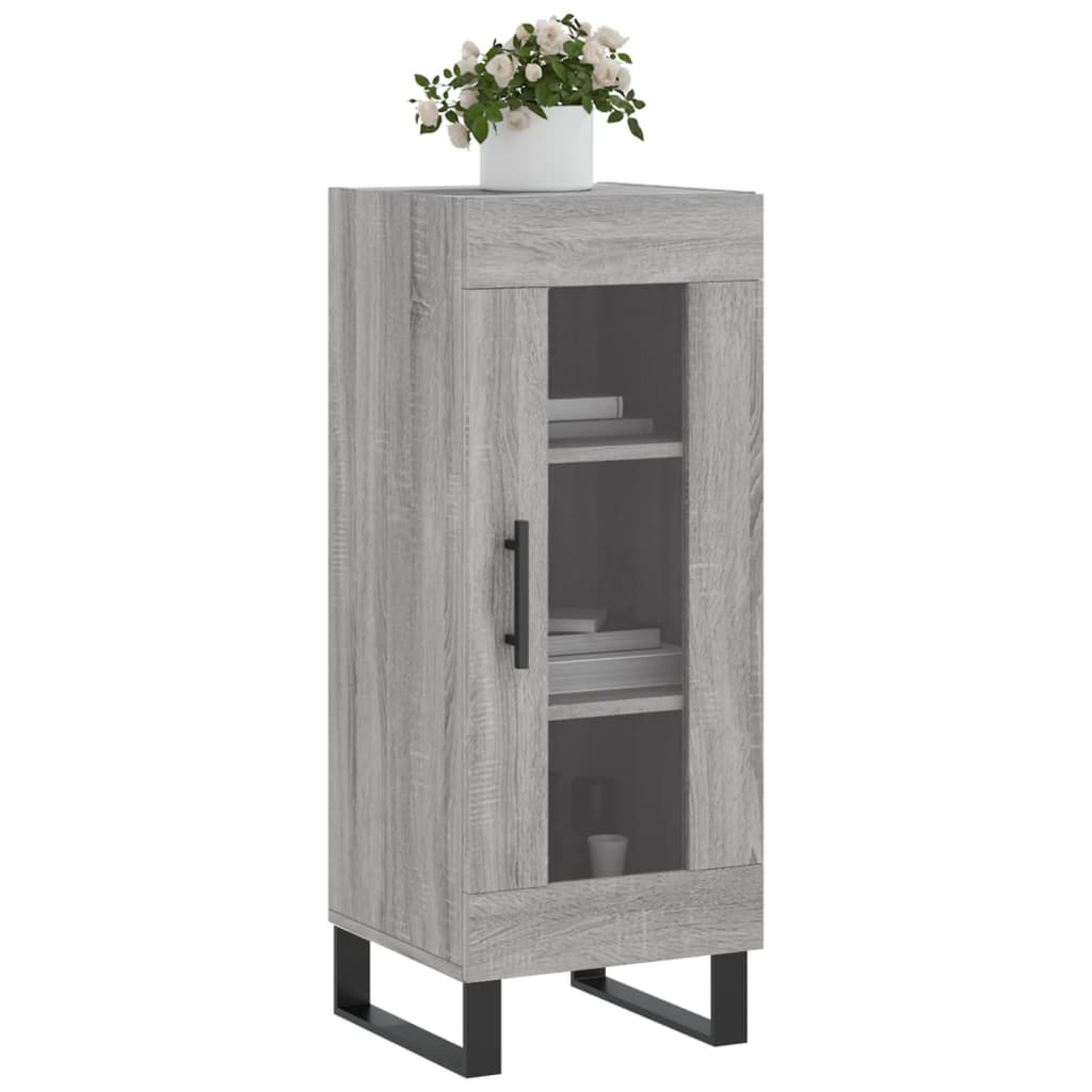 vidaXL Servantă, gri sonoma, 34,5x34x90 cm, lemn compozit vidaXL Servantă, gri sonoma, 34,5x34x90 cm, lemn compozit