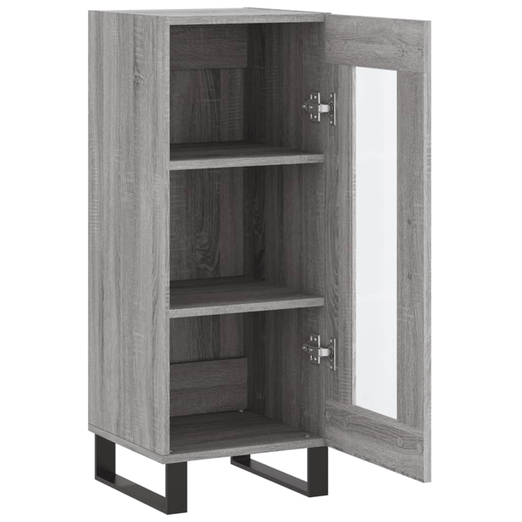 vidaXL Servantă, gri sonoma, 34,5x34x90 cm, lemn compozit vidaXL Servantă, gri sonoma, 34,5x34x90 cm, lemn compozit
