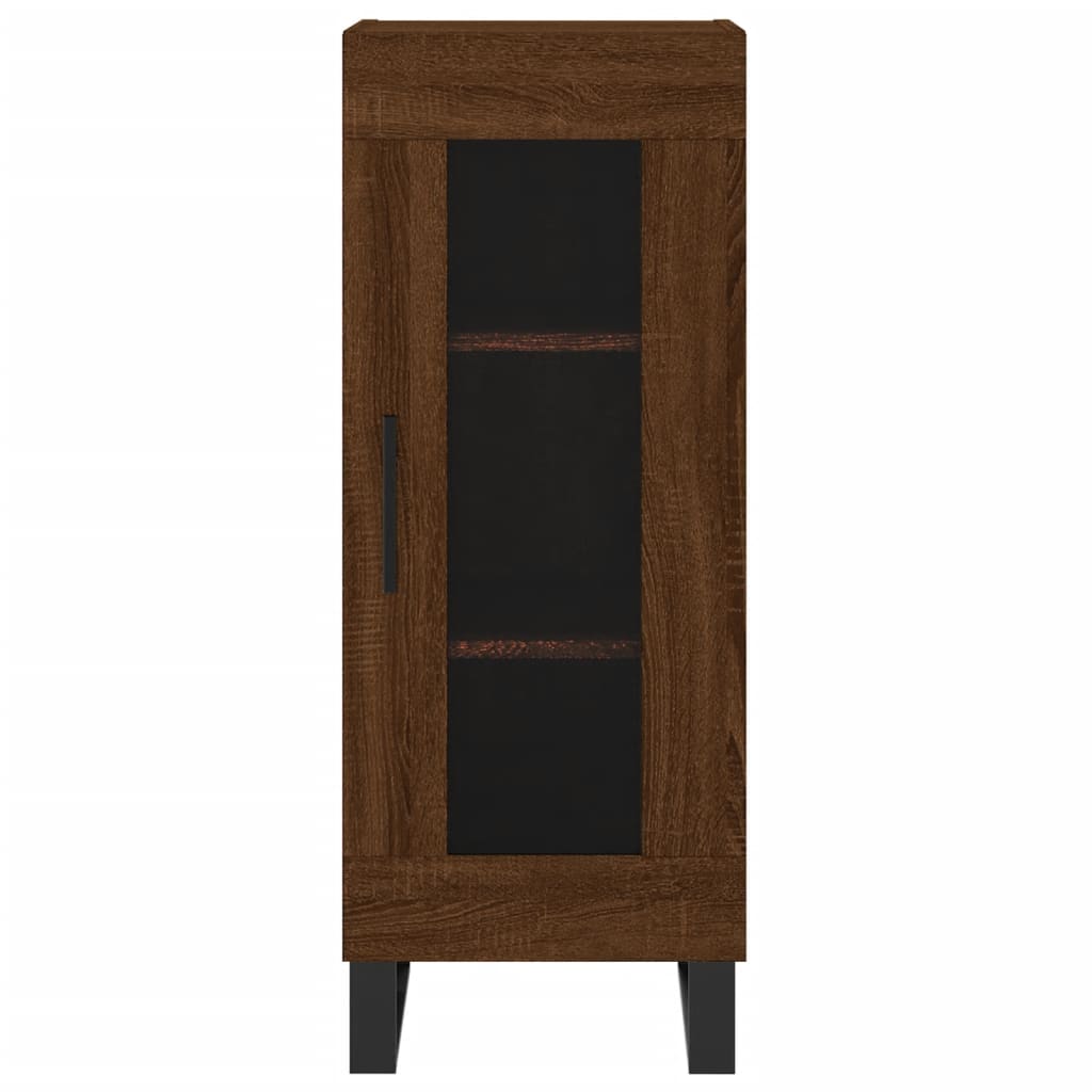 vidaXL Servantă, stejar maro, 34,5x34x90 cm, lemn compozit