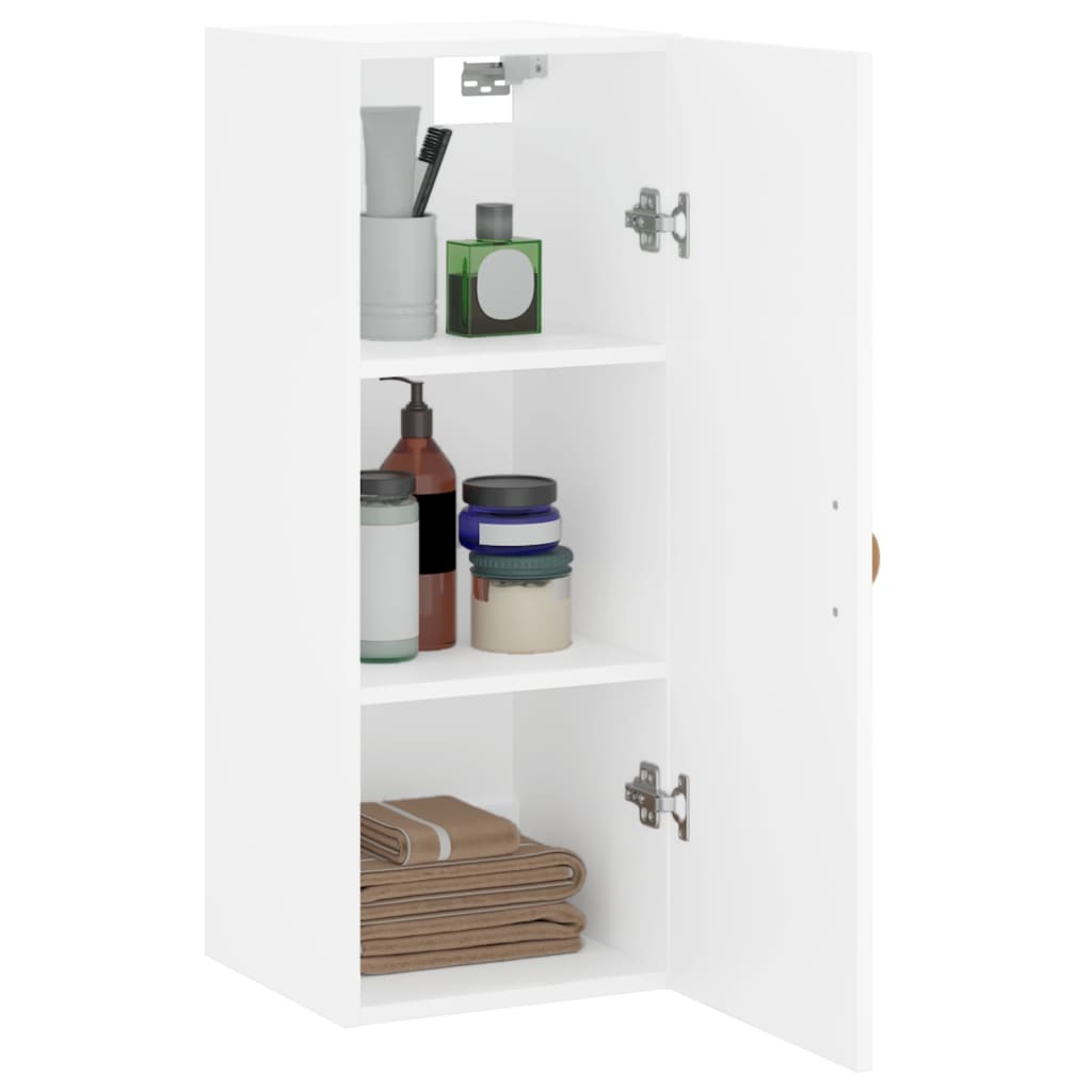 vidaXL Dulap montat pe perete, alb, 34,5x34x90 cm vidaXL Dulap montat pe perete, alb, 34,5x34x90 cm