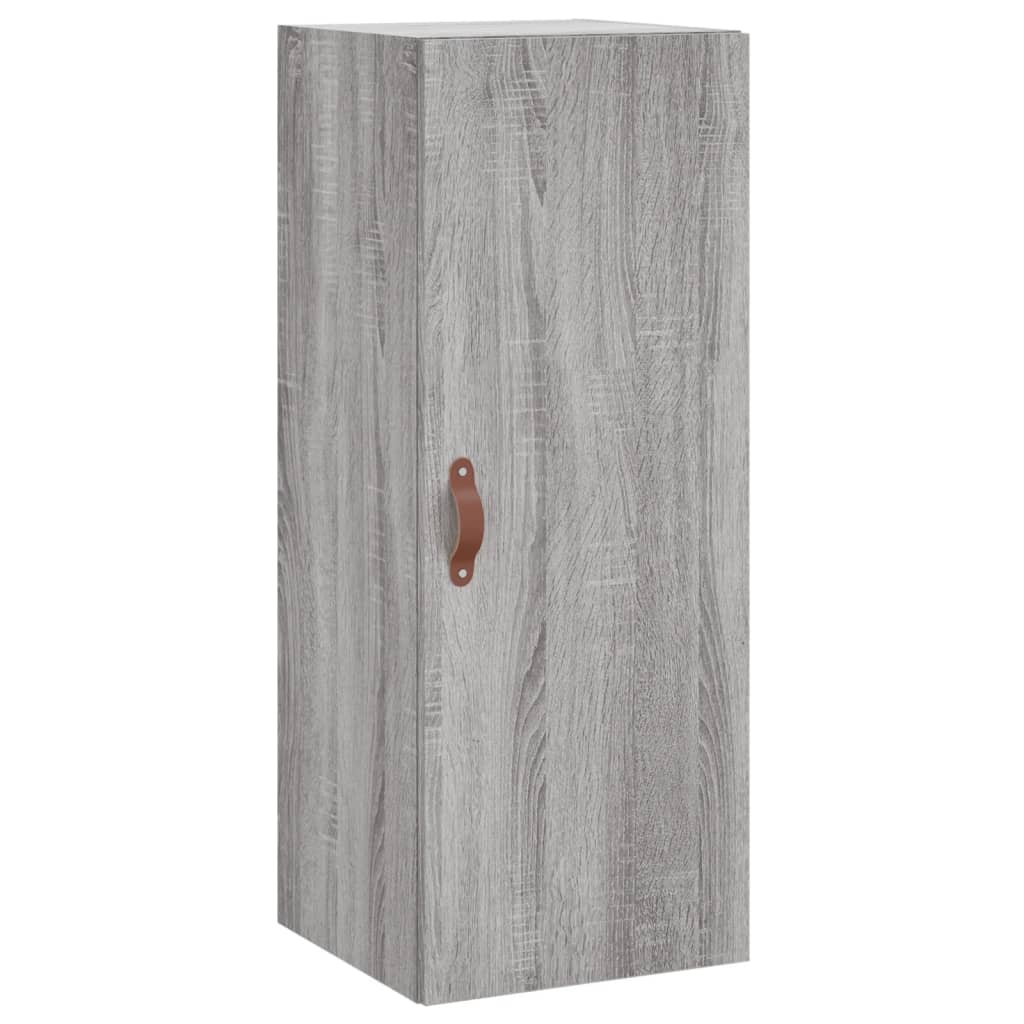 vidaXL Dulap montat pe perete, gri sonoma, 34,5x34x90 cm