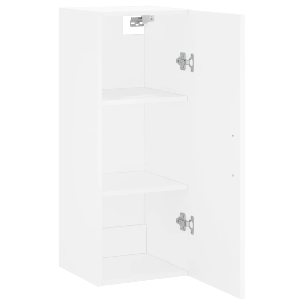 vidaXL Dulap montat pe perete, alb, 34,5x34x90 cm