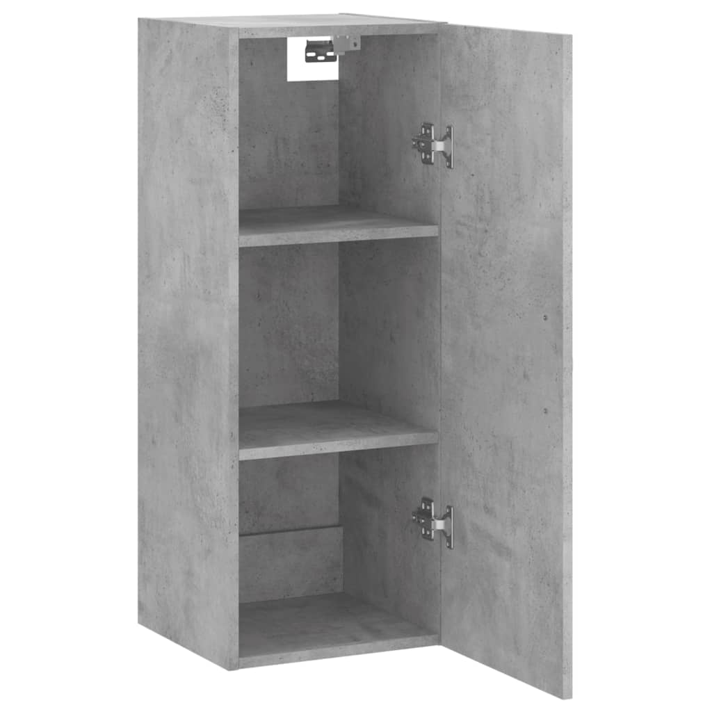 vidaXL Dulap montat pe perete, gri beton, 34,5x34x90 cm