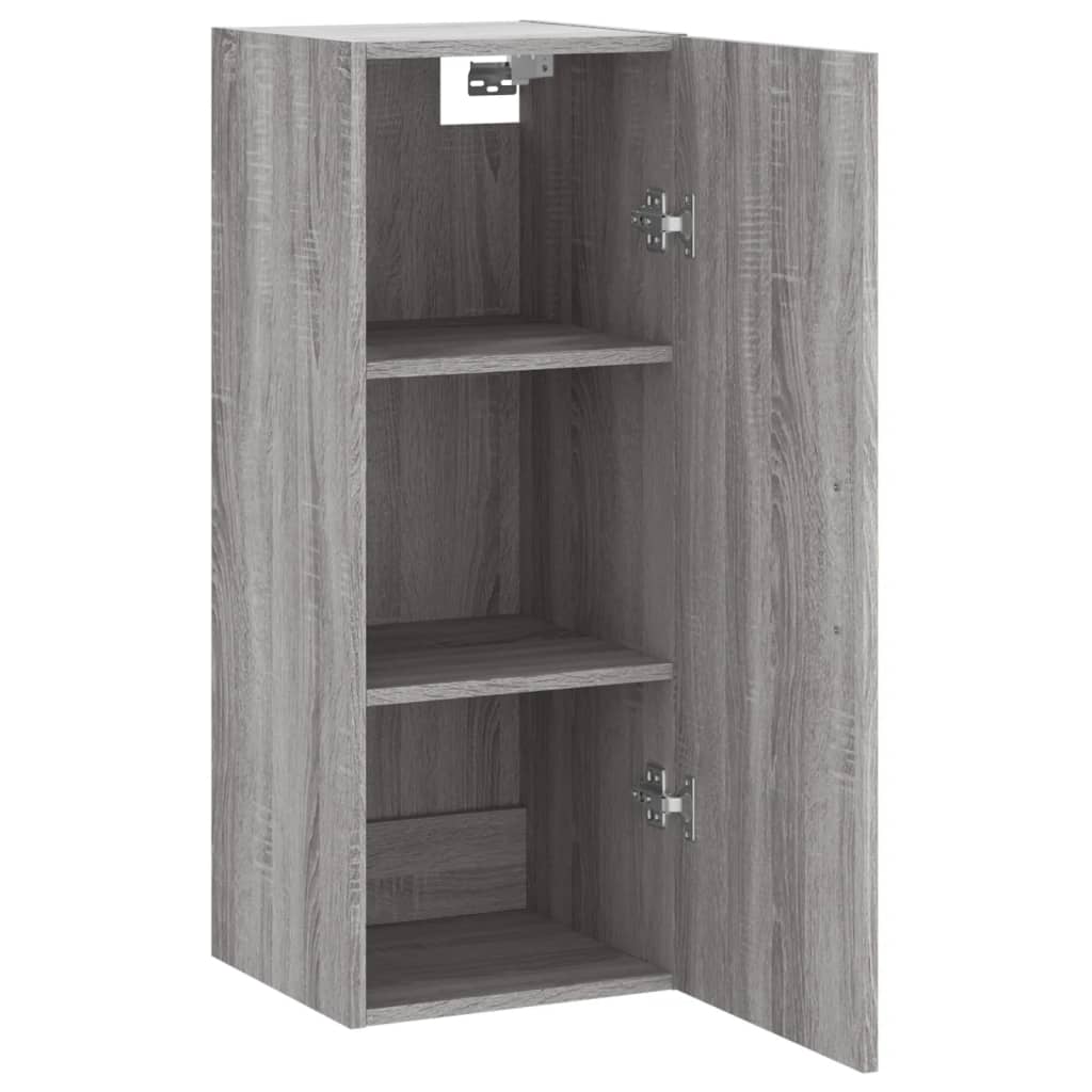vidaXL Dulap montat pe perete, gri sonoma, 34,5x34x90 cm