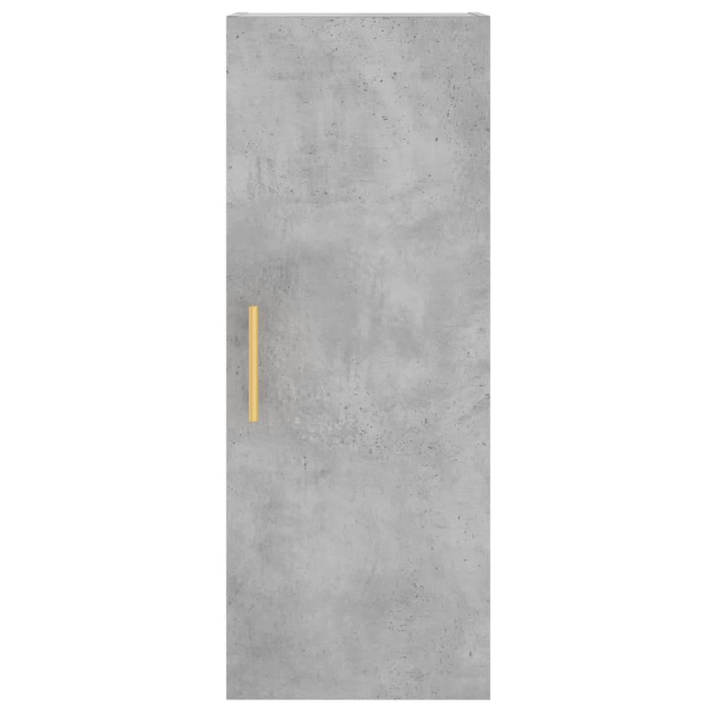 vidaXL Dulap montat pe perete, gri beton, 34,5x34x90 cm