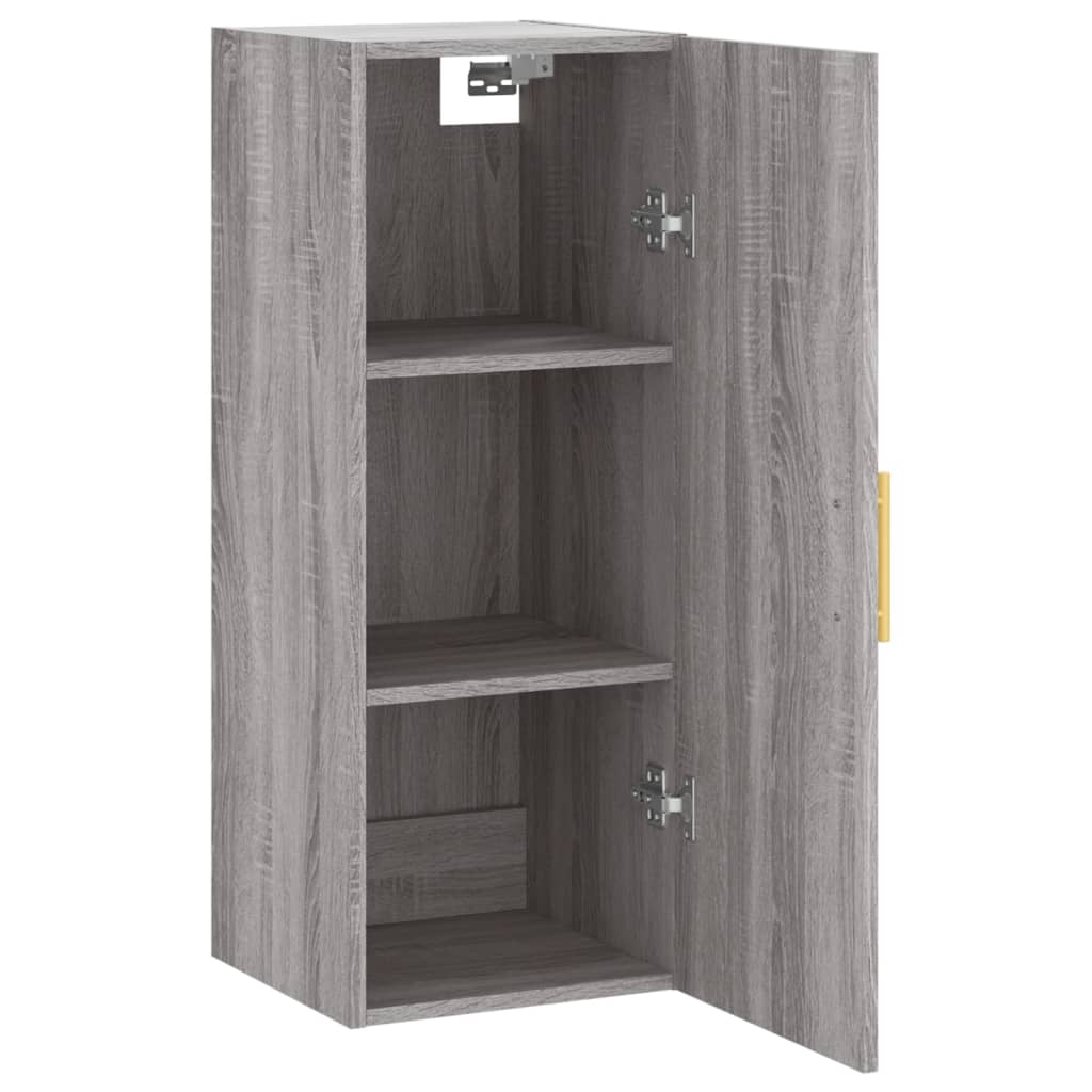 vidaXL Dulap montat pe perete, gri sonoma, 34,5x34x90 cm