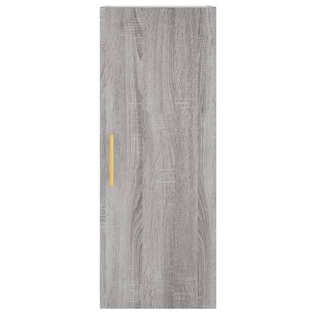 vidaXL Dulap montat pe perete, gri sonoma, 34,5x34x90 cm