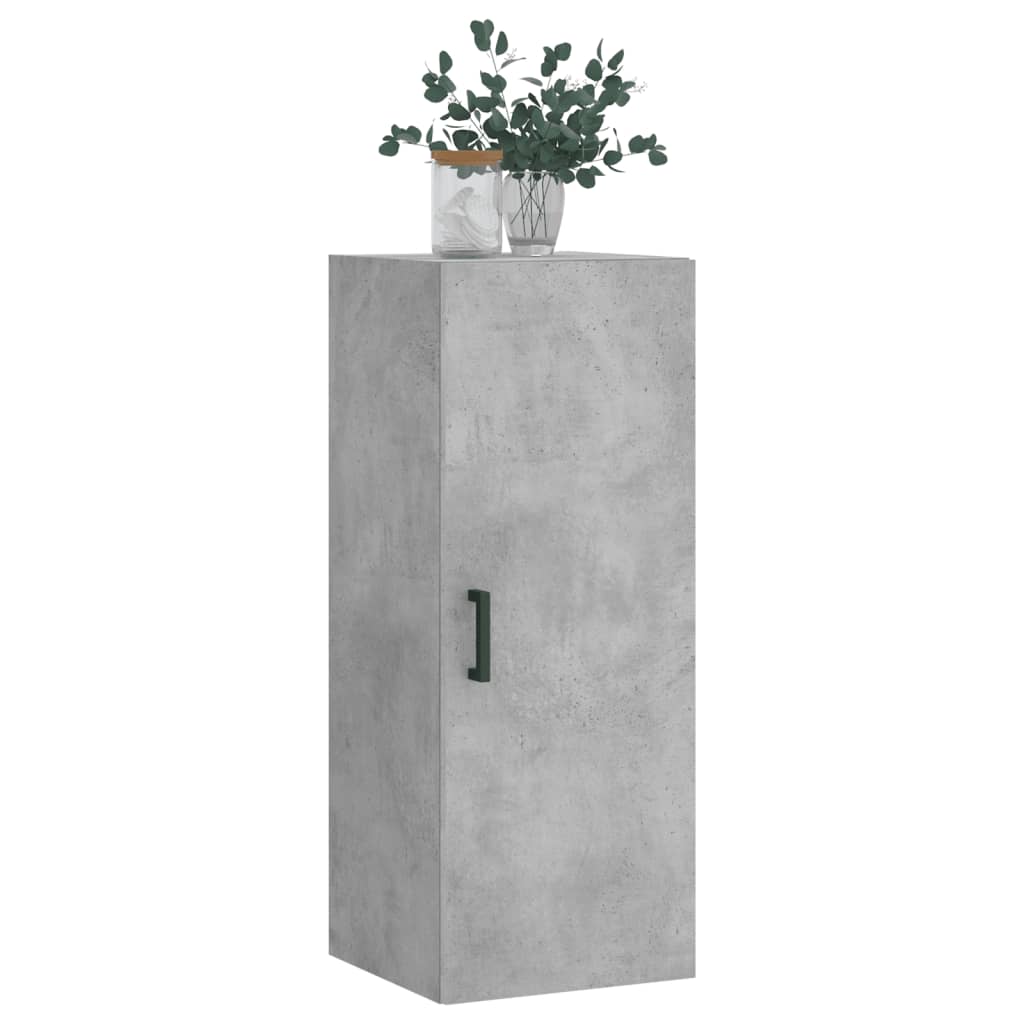 vidaXL Dulap montat pe perete, gri beton, 34,5x34x90 cm vidaXL Dulap montat pe perete, gri beton, 34,5x34x90 cm