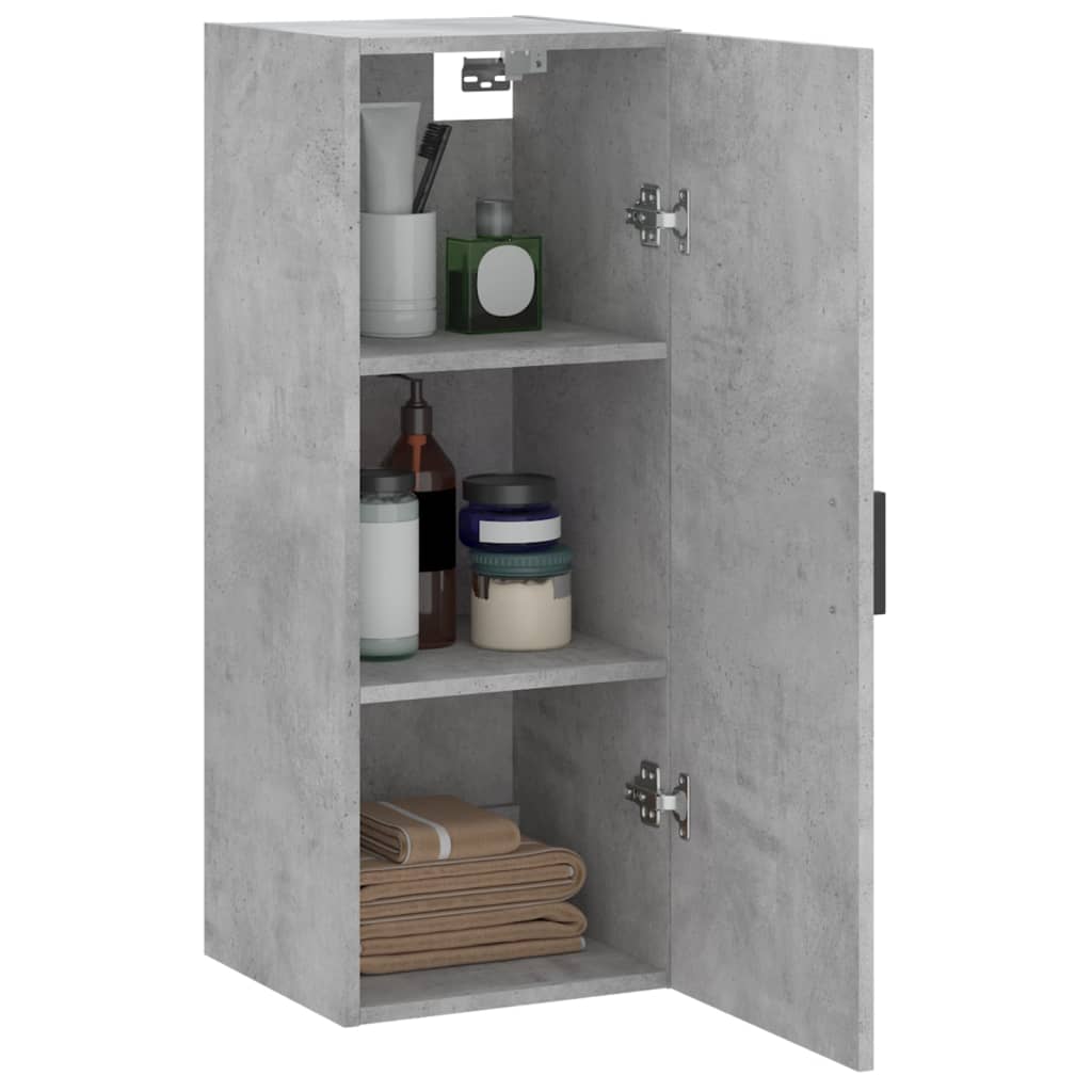 vidaXL Dulap montat pe perete, gri beton, 34,5x34x90 cm vidaXL Dulap montat pe perete, gri beton, 34,5x34x90 cm