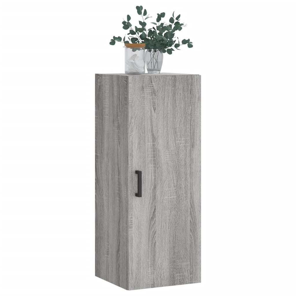 vidaXL Dulap montat pe perete, gri sonoma, 34,5x34x90 cm