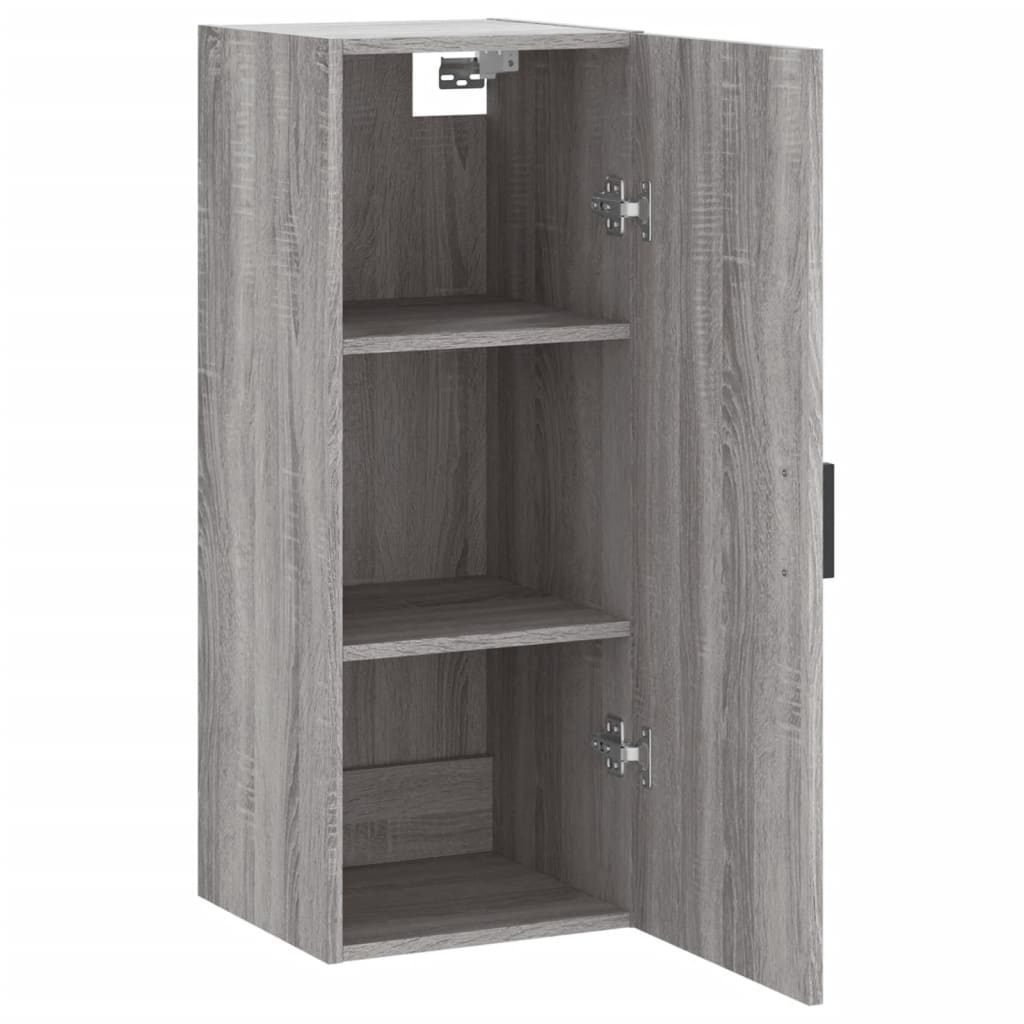 vidaXL Dulap montat pe perete, gri sonoma, 34,5x34x90 cm