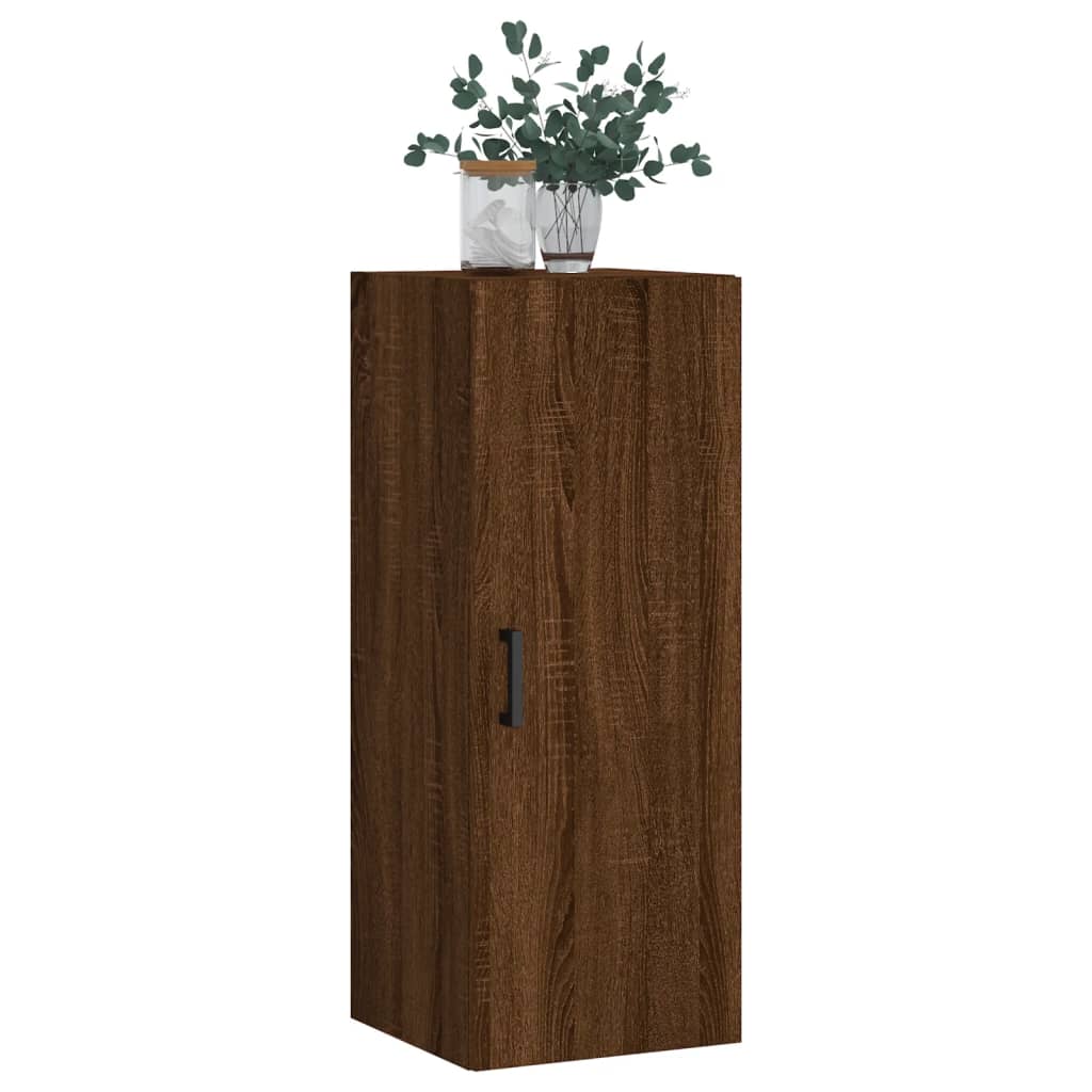 vidaXL Dulap montat pe perete, stejar maro, 34,5x34x90 cm