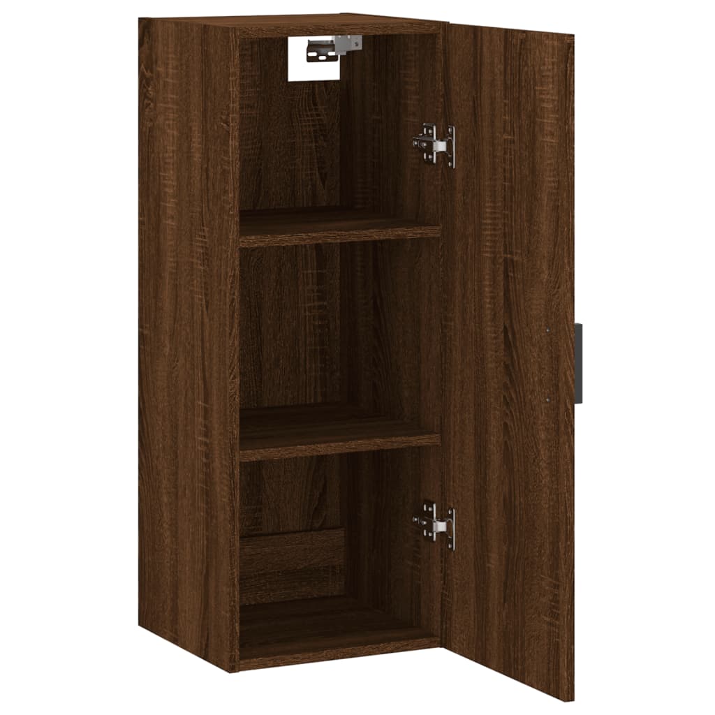 vidaXL Dulap montat pe perete, stejar maro, 34,5x34x90 cm