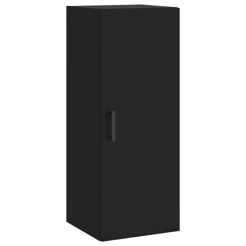 vidaXL Dulap montat pe perete, negru, 34,5x34x90 cm