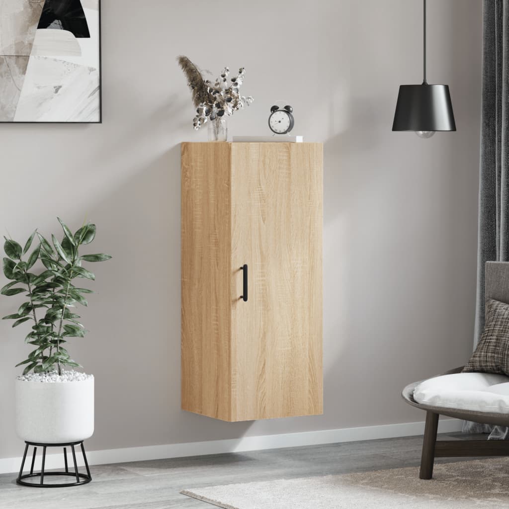 vidaXL Dulap montat pe perete, stejar sonoma, 34,5x34x90 cm