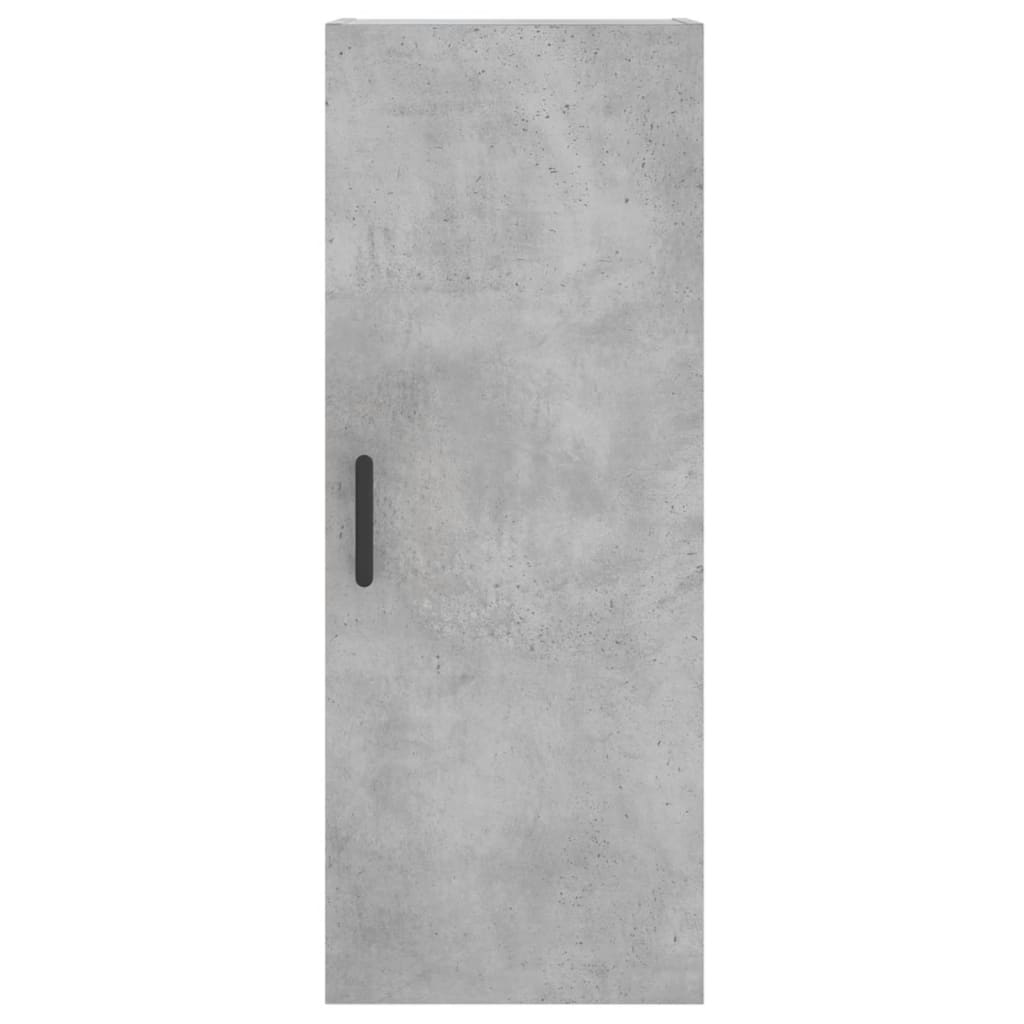 vidaXL Dulap montat pe perete, gri beton, 34,5x34x90 cm