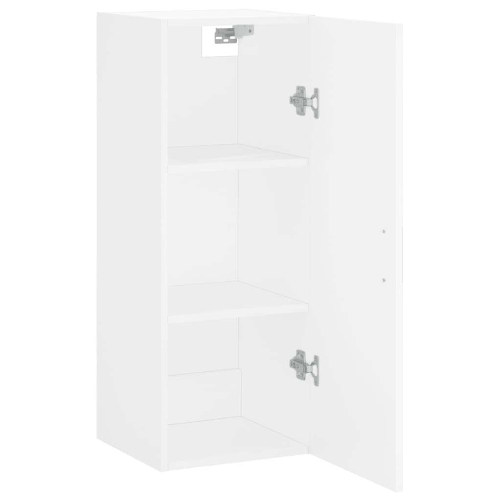 vidaXL Dulap montat pe perete, alb, 34,5x34x90 cm