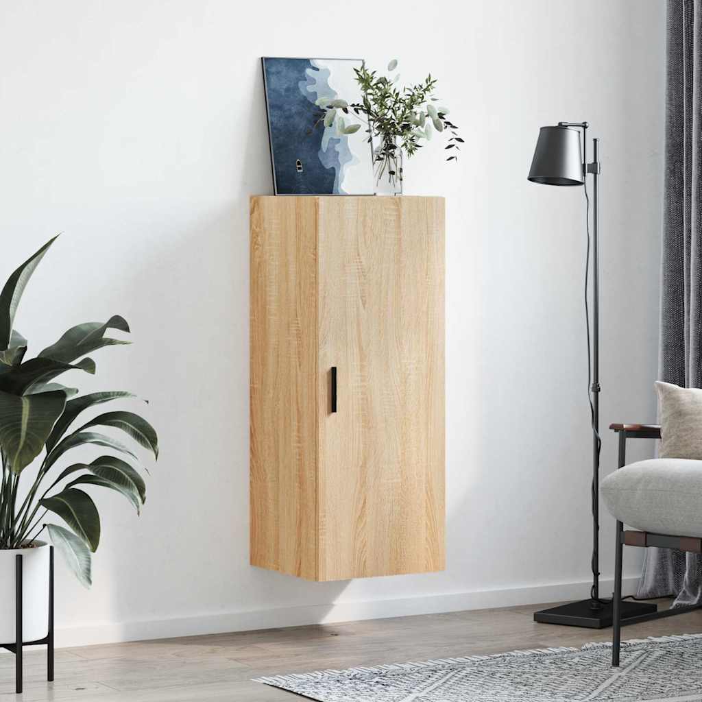 vidaXL Dulap montat pe perete, stejar sonoma, 34,5x34x90 cm