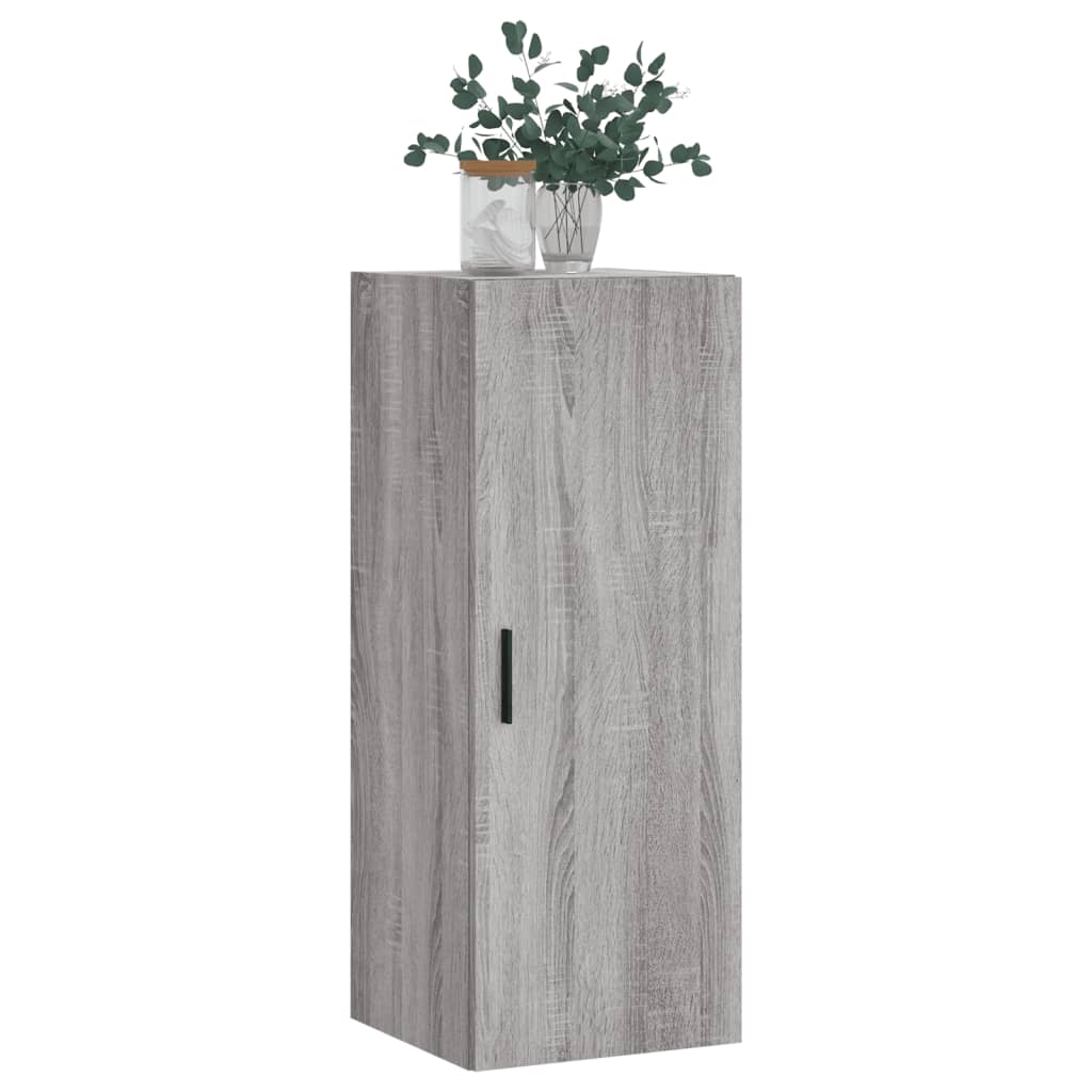 vidaXL Dulap montat pe perete, gri sonoma, 34,5x34x90 cm
