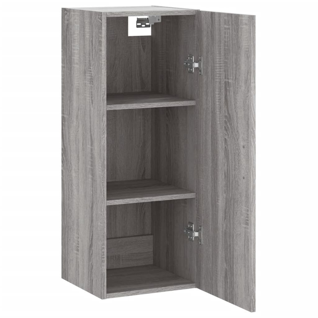 vidaXL Dulap montat pe perete, gri sonoma, 34,5x34x90 cm