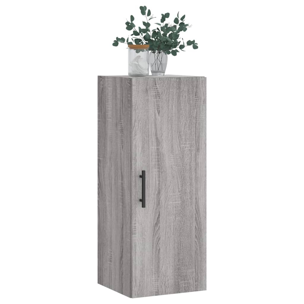vidaXL Dulap montat pe perete, gri sonoma, 34,5x34x90 cm