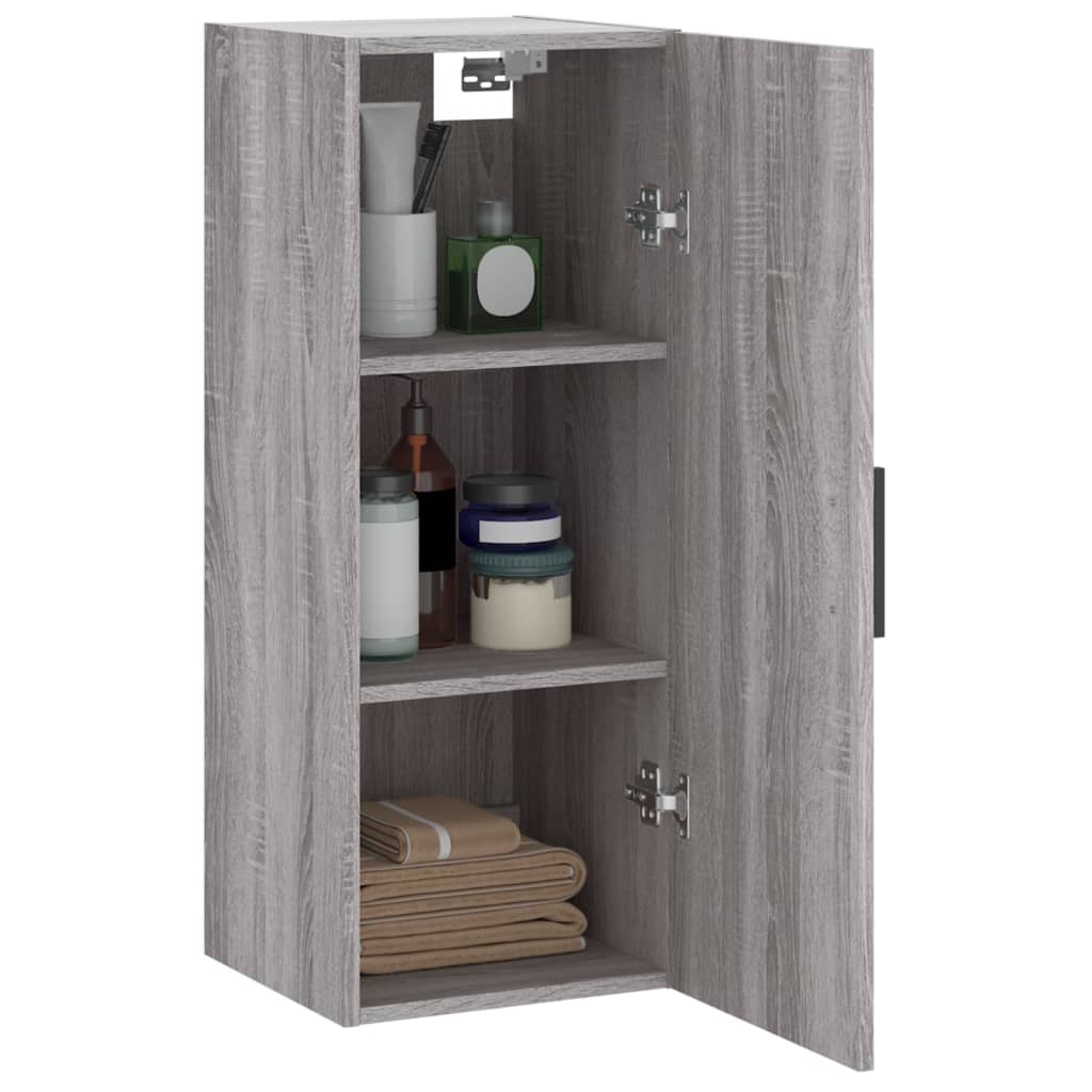 vidaXL Dulap montat pe perete, gri sonoma, 34,5x34x90 cm