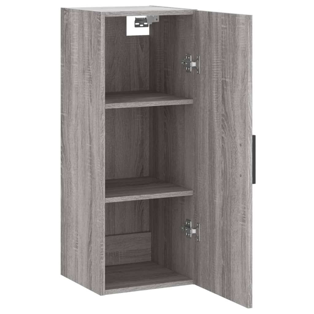 vidaXL Dulap montat pe perete, gri sonoma, 34,5x34x90 cm