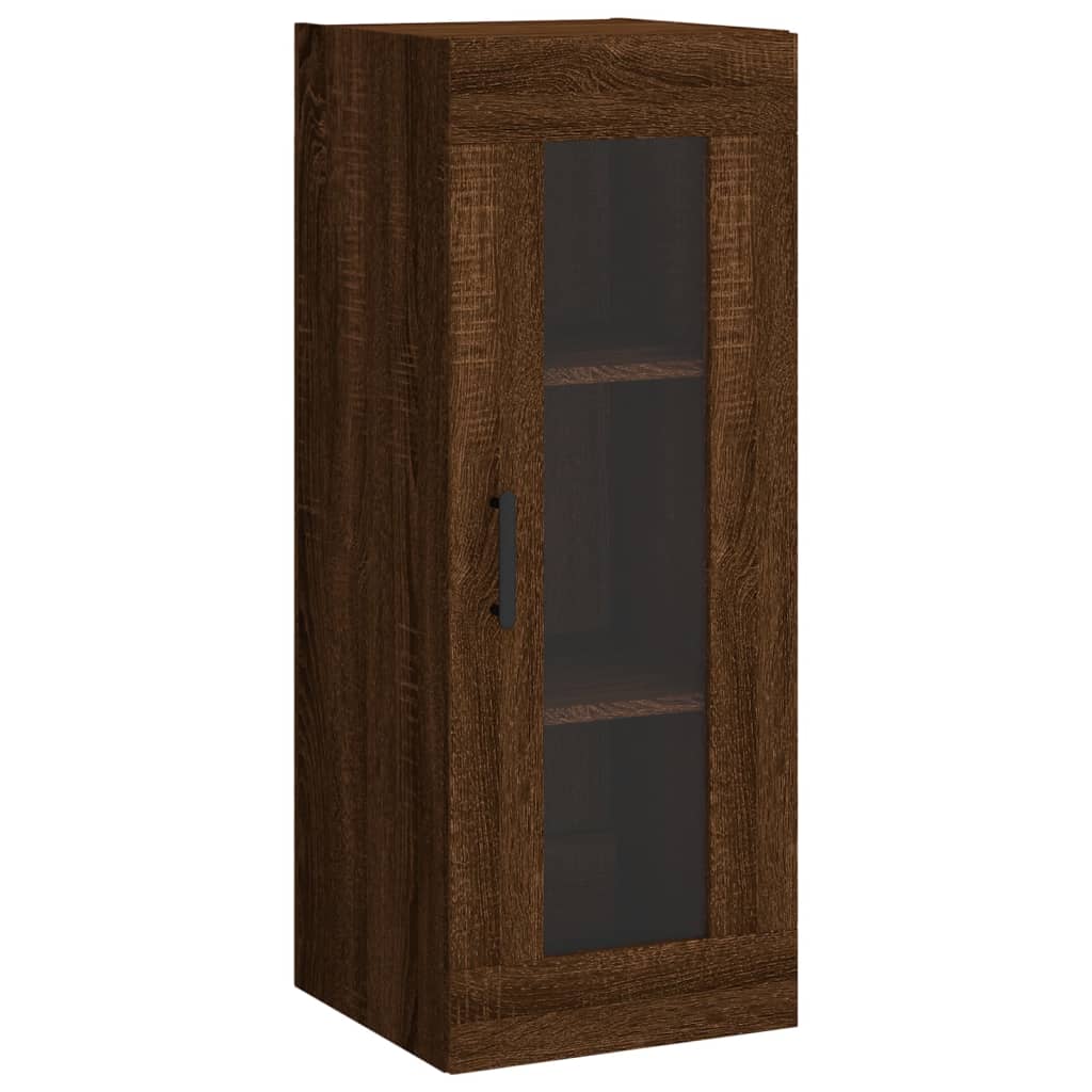 vidaXL Dulap montat pe perete, stejar maro, 34,5x34x90 cm