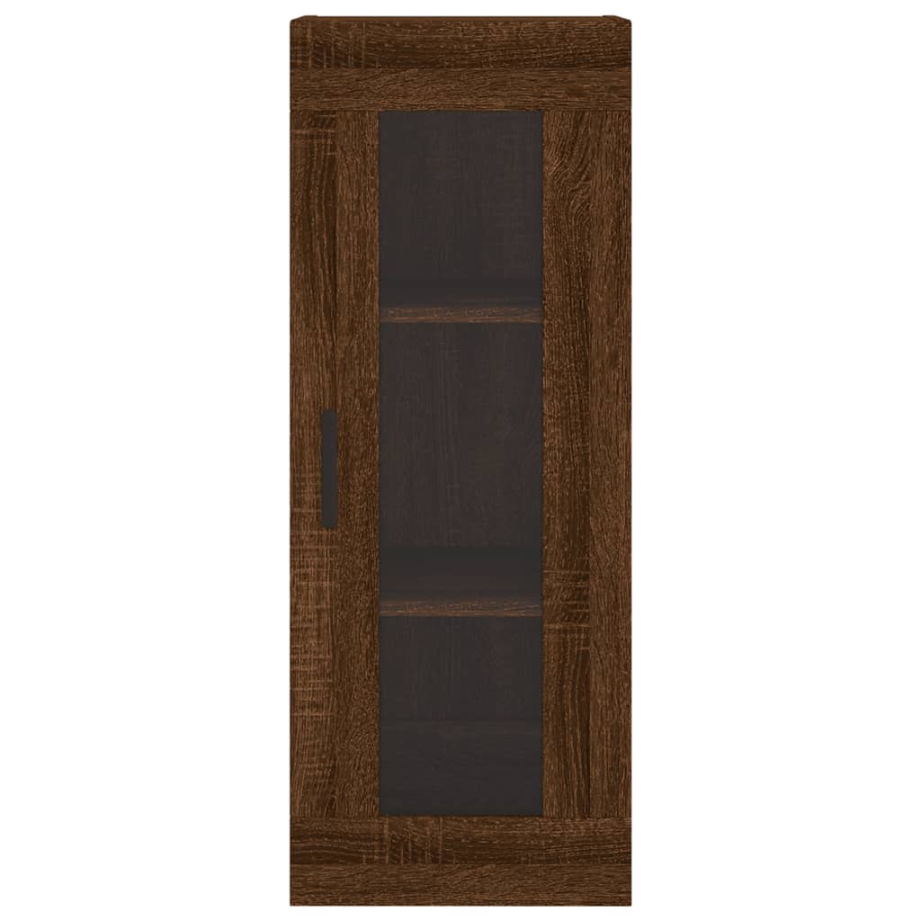 vidaXL Dulap montat pe perete, stejar maro, 34,5x34x90 cm