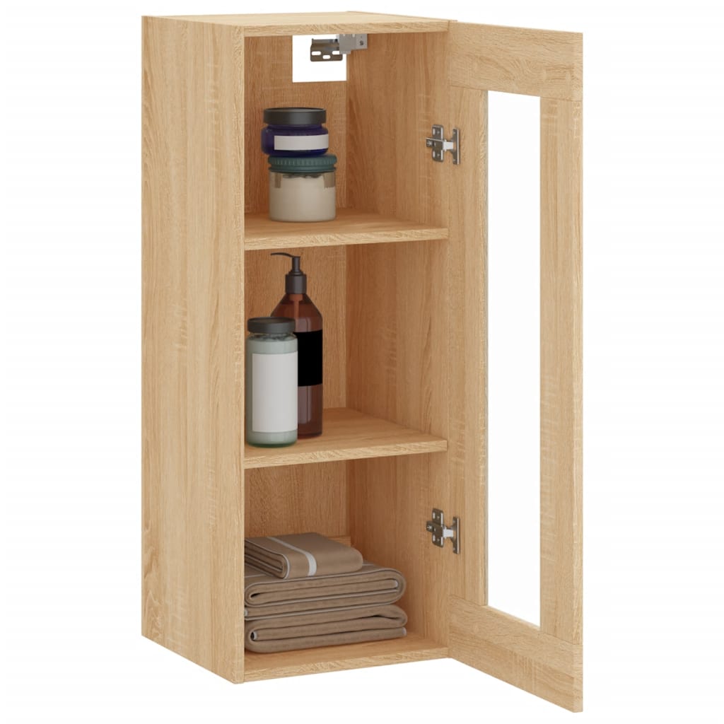 vidaXL Dulap montat pe perete, stejar sonoma, 34,5x34x90 cm