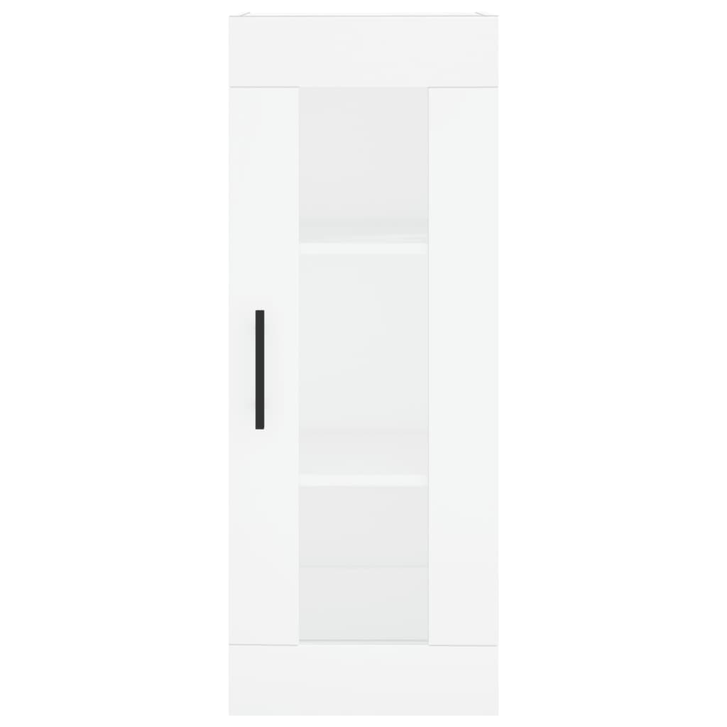 vidaXL Dulap montat pe perete, alb, 34,5x34x90 cm