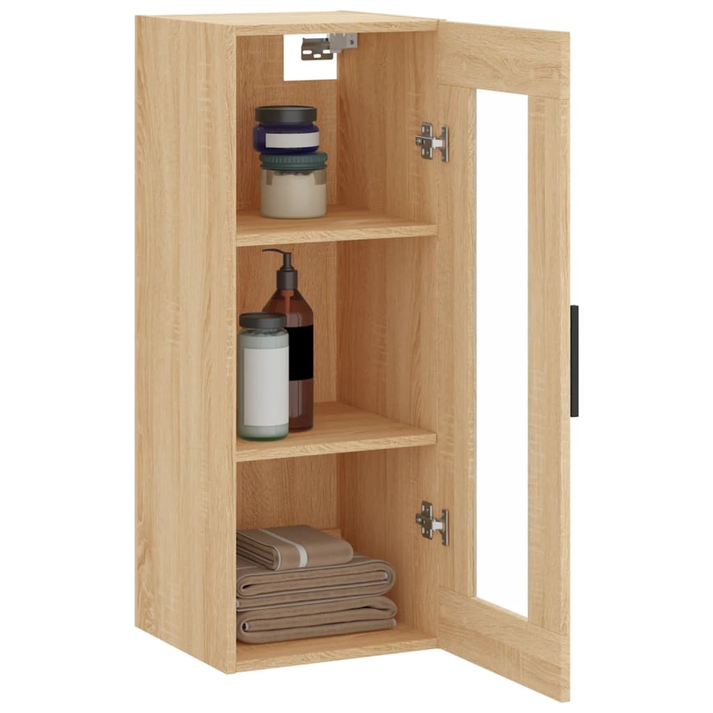 vidaXL Dulap montat pe perete, stejar sonoma, 34,5x34x90 cm