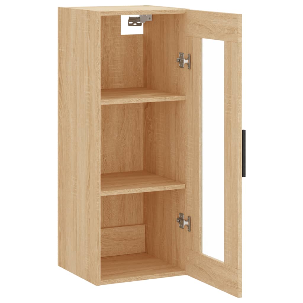 vidaXL Dulap montat pe perete, stejar sonoma, 34,5x34x90 cm