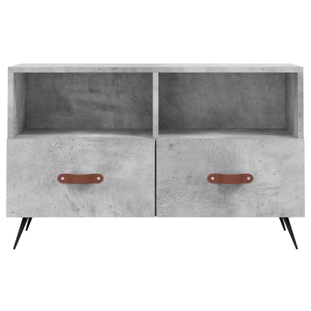 vidaXL Comodă TV, gri beton, 80x36x50 cm, lemn compozit vidaXL Comodă TV, gri beton, 80x36x50 cm, lemn compozit