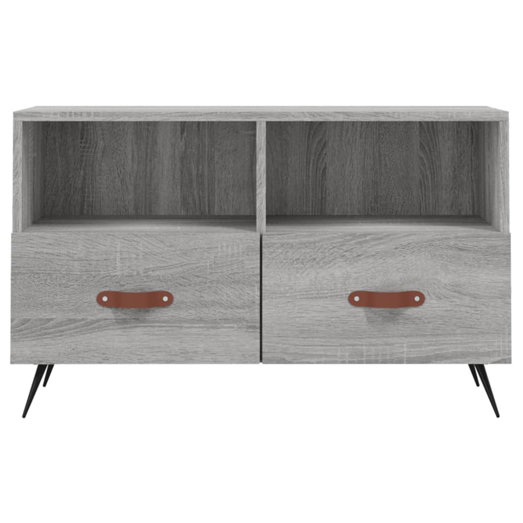 vidaXL Comodă TV, gri sonoma, 80x36x50 cm, lemn prelucrat vidaXL Comodă TV, gri sonoma, 80x36x50 cm, lemn prelucrat