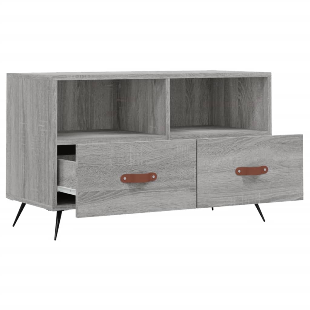 vidaXL Comodă TV, gri sonoma, 80x36x50 cm, lemn prelucrat vidaXL Comodă TV, gri sonoma, 80x36x50 cm, lemn prelucrat