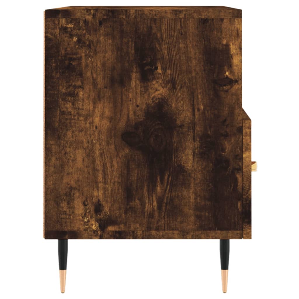 vidaXL Comodă TV, stejar fumuriu, 80x36x50 cm, lemn prelucrat