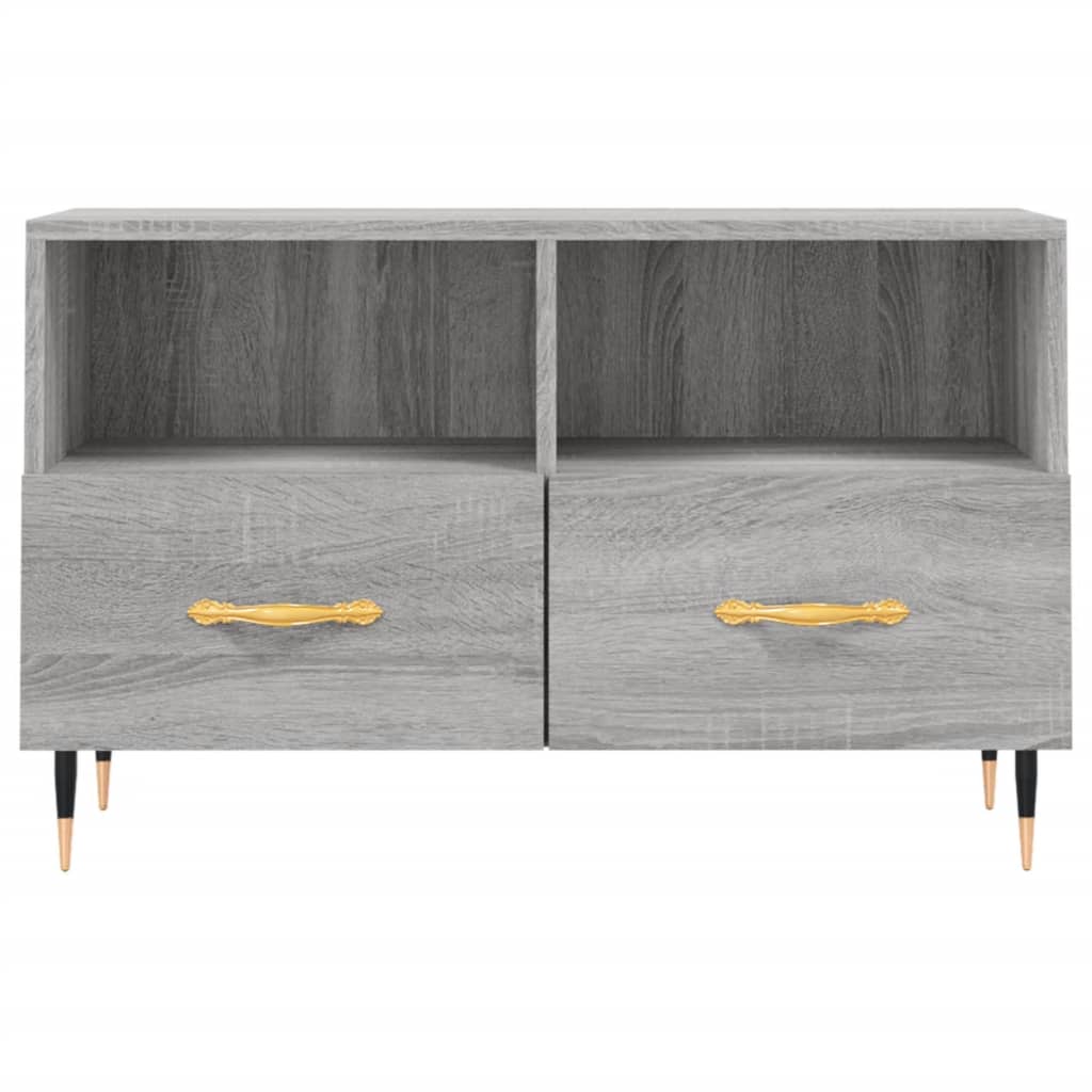 vidaXL Comodă TV, gri sonoma, 80x36x50 cm, lemn prelucrat vidaXL Comodă TV, gri sonoma, 80x36x50 cm, lemn prelucrat