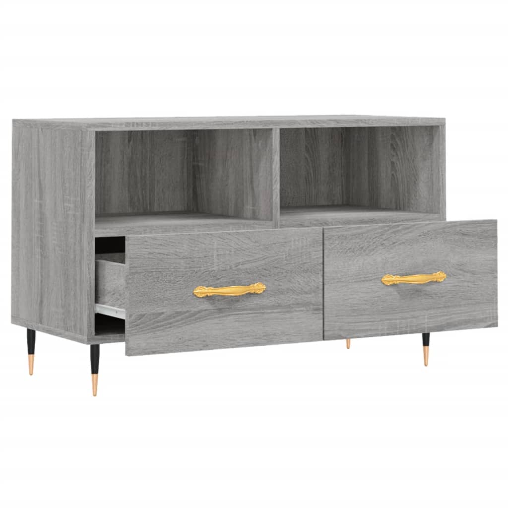 vidaXL Comodă TV, gri sonoma, 80x36x50 cm, lemn prelucrat vidaXL Comodă TV, gri sonoma, 80x36x50 cm, lemn prelucrat