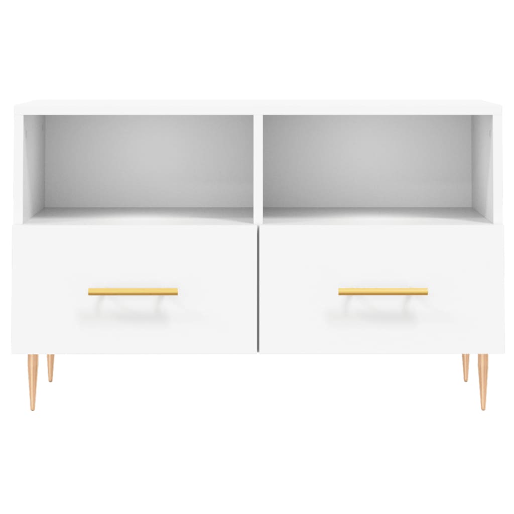 vidaXL Comodă TV, alb, 80x36x50 cm, lemn prelucrat vidaXL Comodă TV, alb, 80x36x50 cm, lemn prelucrat