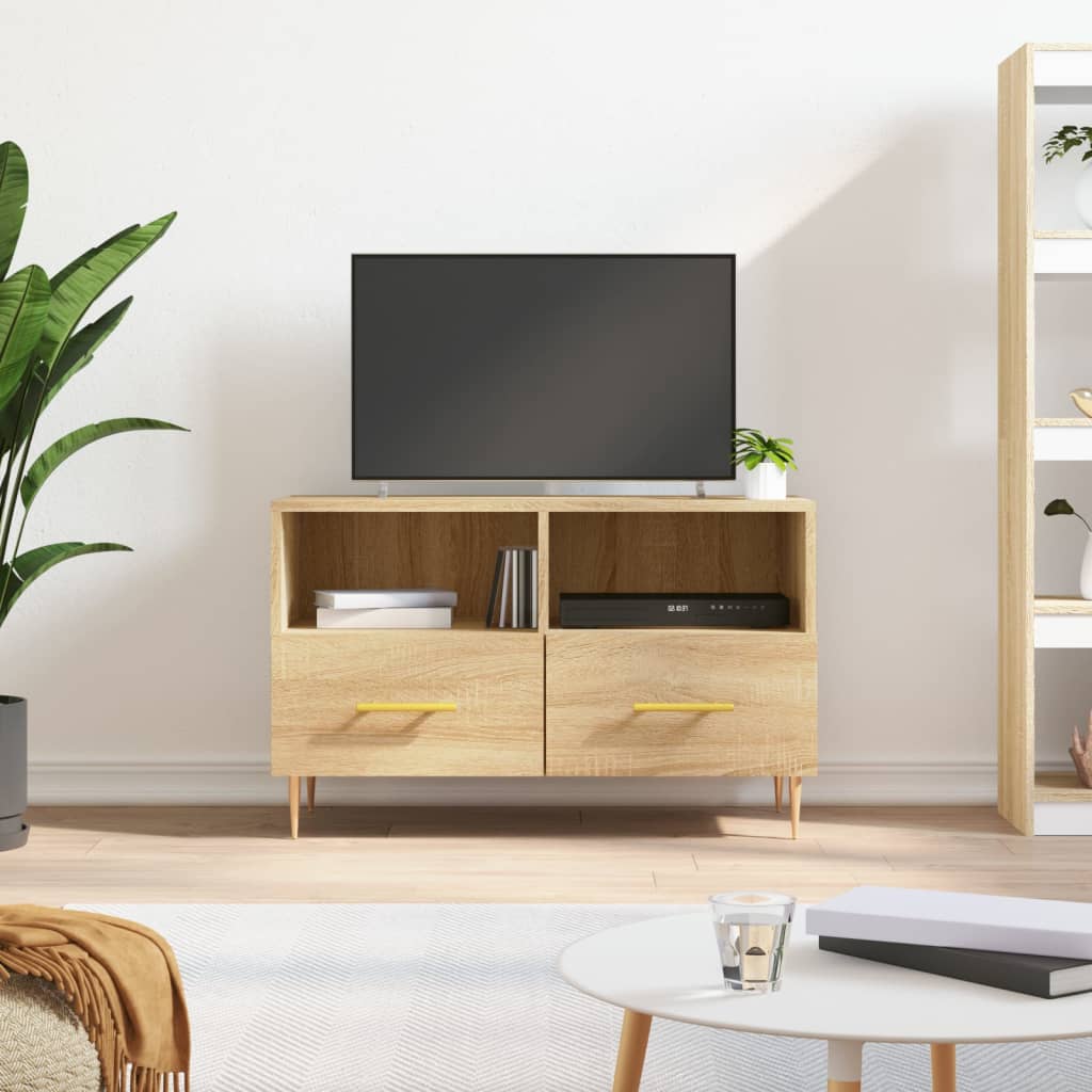 vidaXL Comodă TV, stejar sonoma, 80x36x50 cm, lemn prelucrat