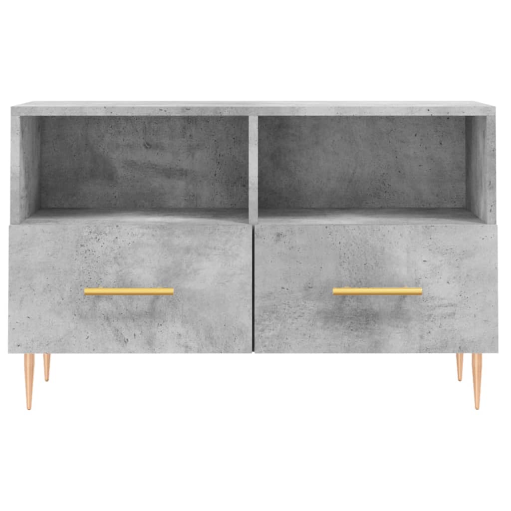 vidaXL Comodă TV, gri beton, 80x36x50 cm, lemn compozit vidaXL Comodă TV, gri beton, 80x36x50 cm, lemn compozit