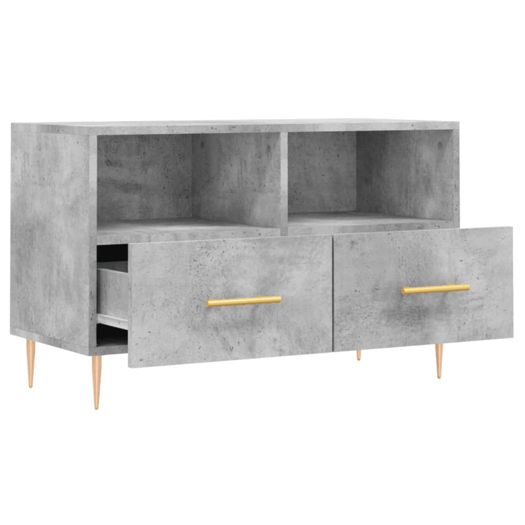 vidaXL Comodă TV, gri beton, 80x36x50 cm, lemn compozit vidaXL Comodă TV, gri beton, 80x36x50 cm, lemn compozit