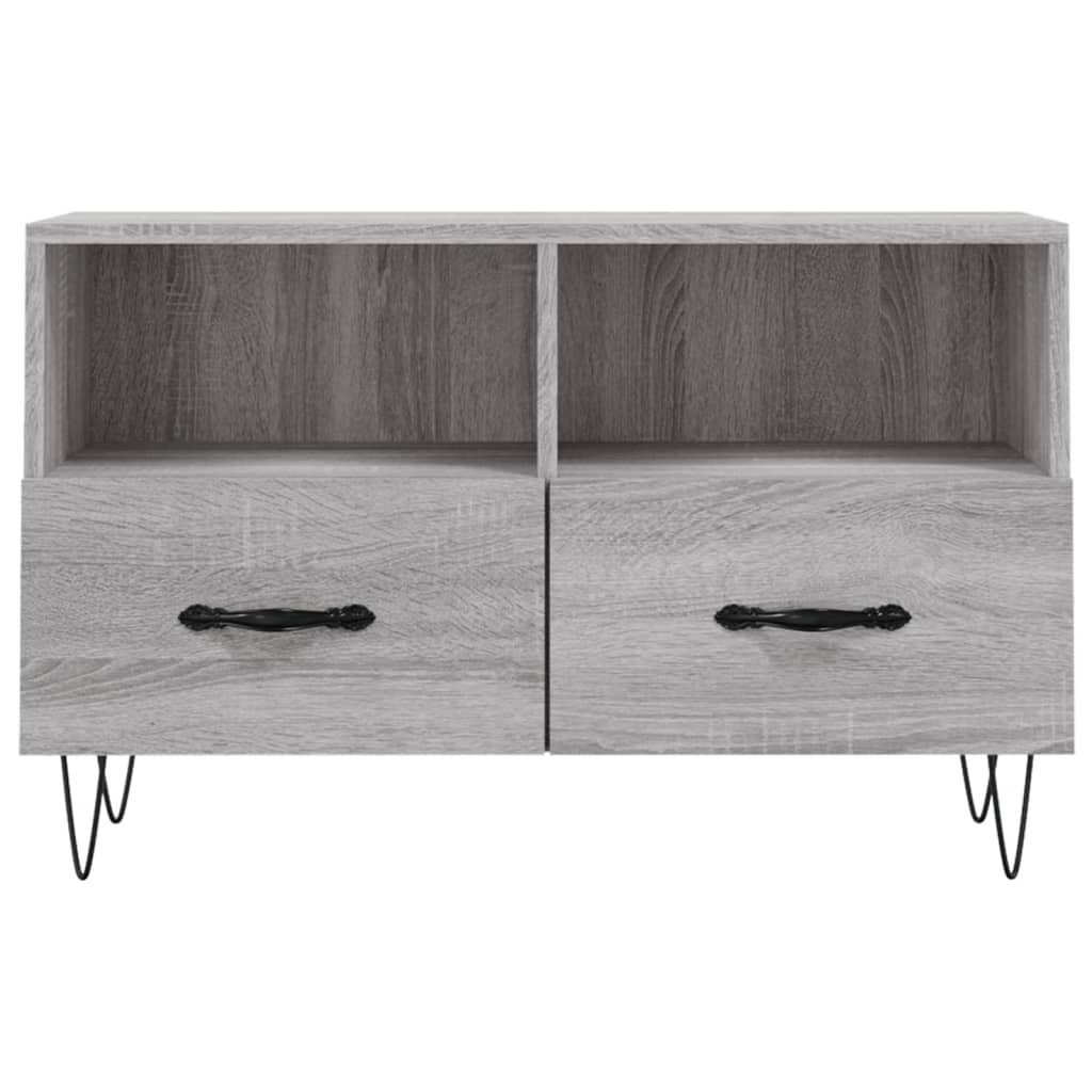 vidaXL Comodă TV, gri sonoma, 80x36x50 cm, lemn prelucrat vidaXL Comodă TV, gri sonoma, 80x36x50 cm, lemn prelucrat