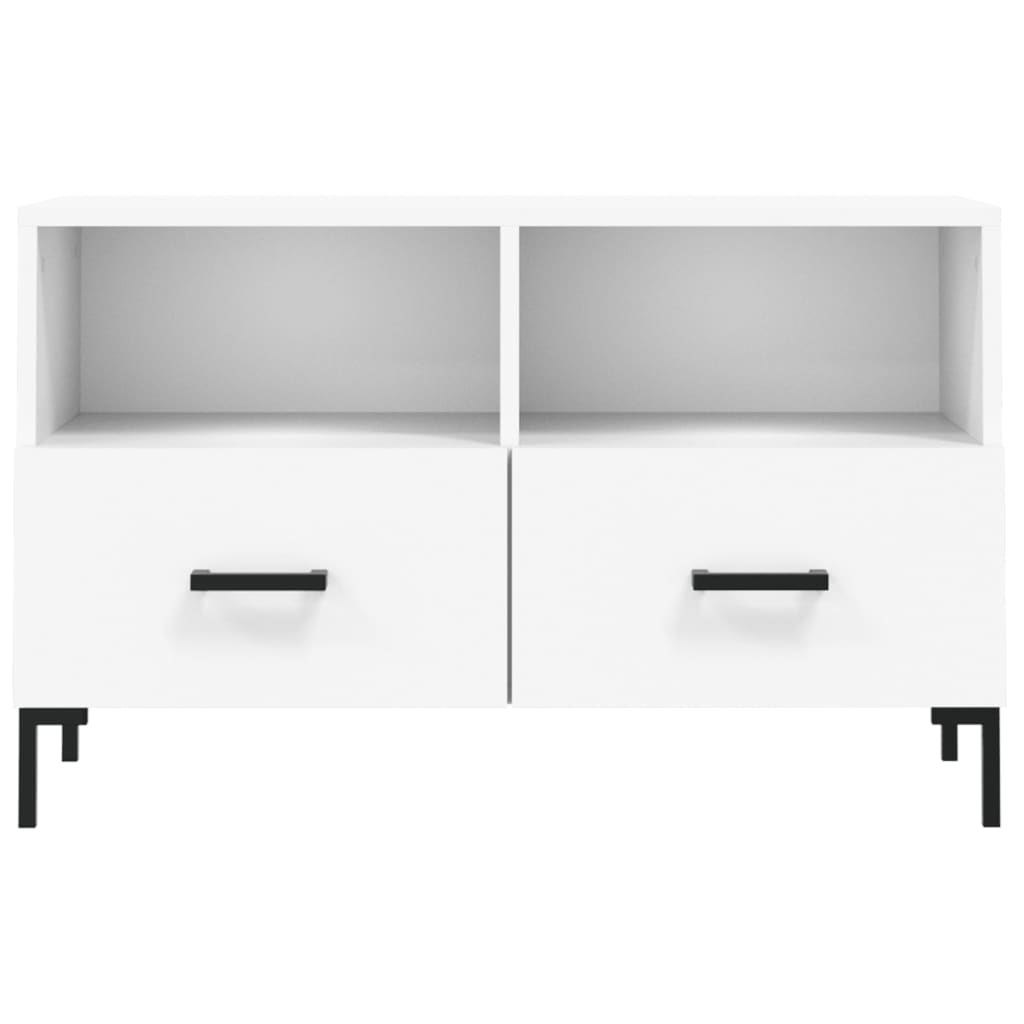 vidaXL Comodă TV, alb, 80x36x50 cm, lemn prelucrat vidaXL Comodă TV, alb, 80x36x50 cm, lemn prelucrat