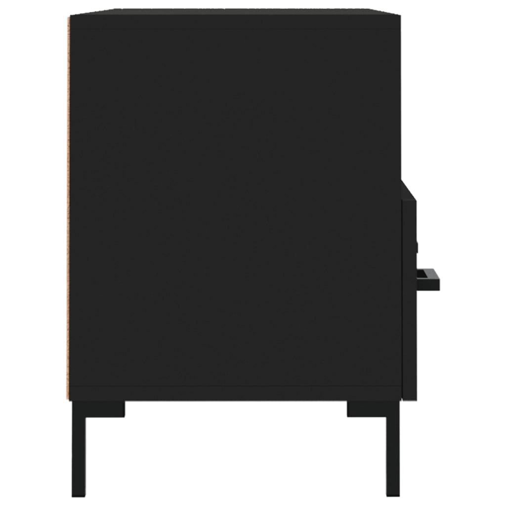 vidaXL Comodă TV, negru, 80x36x50 cm, lemn prelucrat